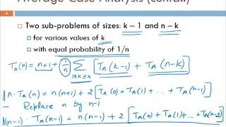 M22 Divide and Conquer  QuickSort III Analysis