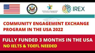 Community Engagement Exchange Program USA 2022 | Fully Funded