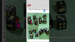 Pick the dice pari whose top sides add up to 14 #FunCaptcha #rjahidali1  #shorts #viral #viralvideo