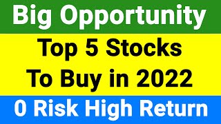 Stocks to invest in 2022 | Low risk stocks | Stock Market School | SMS