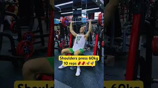 Shoulders press for big shoulders in gym             #gym #music #hardwork