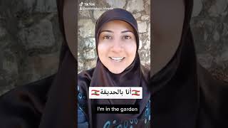 how to say in Lebanese Arabic "I'm in the garden#shorts #lebanesetigermum