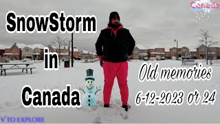 SnowStrom in Canada. 2023 or 2024.Old Memory,s.#canada#snowfall#Snowstrom#snow#toronto#morningwalk.