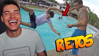 REACCIONO A RETOS EN LA PISCINA CON EL REAL TEAM - TATTO VLOGS