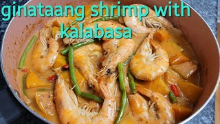 Ginataang shrimp with kalabasa