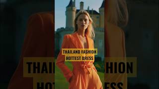 THAILAND FASHION | ORANGE DRESS #election #thailand #fashion #shorts #viral #trending #short #outfit