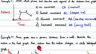 1D - 2.6 Distance Time Graphs