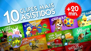 COLETÂNEA: Os 10 Clipes mais Assistidos de Bento e Totó - Patinho Colorido e +9 (Desenho Infantil)