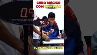 Cubo Mágico resolvido com uma mão resolvido em 12.50 segundos - 2014 #cubomágico