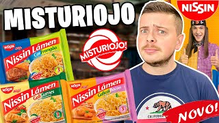 NOVOS MIOJOS NISSIN / 2 SABORES EM 1 - CARFRANGÃO / GALICAIBACON E GALIGUMES