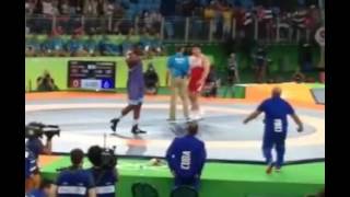 Lutador Mijaín Lopez Cuba,  é tricampeão Olímpico na luta greco romana, Rio 2016