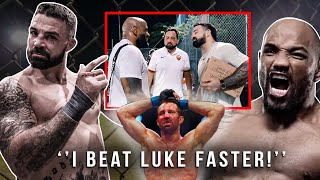 Mike Perry & Yoel Romero after soccer match  ''I BEAT LUKE FASTER THO!''