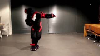 Third Kerfluffle Dance Off - Fursuit Division - Round 1 - Sparky the Wolf