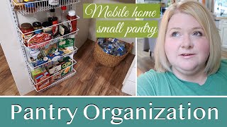 Mobile Home Updates| DIY Small Pantry Organization | Single Wide Pantry