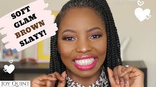 MAKEUP TUTORIAL: RICH CHOCOLATE BROWN MAKE UP LOOK FOR BROWN SKIN GIRLS | JOY QUINT