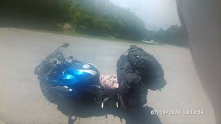 Day 61. Riding the last of the Blue Ridge Parkway (sorry, the  camera took a while to dry off)