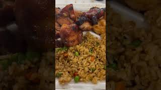 Bourbon Chicken and Fried Rice #shorts #food  #shortvideo