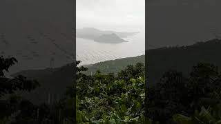 Philippines Manila tagaytay city raining day view Taal volcano short film