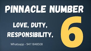 Pinnacle Number 6 in Numerology | Number 6 Pinnacle |  pinnacles in numerology |#PINNACLENUMBER