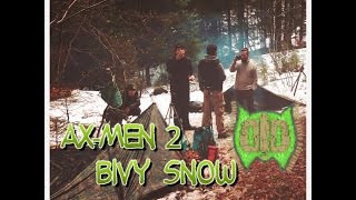 Episode #2 Ax-men Bivy Snow 30/01/2016 Bivouac Bushcraft