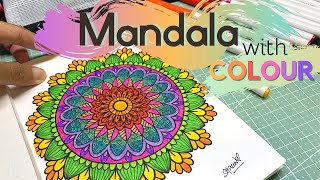 Drawing a Mandala | 🌈 Adding Colour 🌈