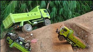 perjuangan rc truck hino 4x4 di tanjakan