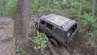 Open Diff XJ Climbing Some Hills And Slinging The Driveshaft Out In A Mudhole