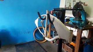 projeto bicicleta lowrider fechando o quadro