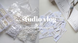 studio vlog 21 | restocking my beads and work with me 🤍💐💫