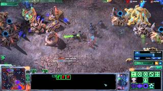 Amazing SCII Nukes (Raw Footage) Starcraft II 2v2 1080p