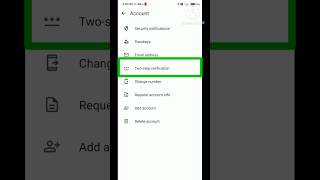 How to enable two step verification in WhatsApp|two step verification | #shorts #twostepverification