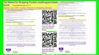 Tax Refund for Tourists Shopping  (multilingual) Global Guide ( Android Mobile Phone App )