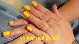 Yellow nail polish | how to putting the nail beautiful