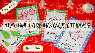 4 Last minute Christmas cards/gift ideas for your loved ones! || Asmr edition || easy&quick