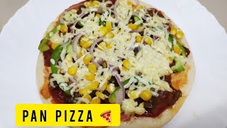 Bake Pizza on Pan | No Oven | Veg Pizza within 5 mins