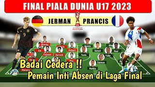 LAGA FINAL !! JERMAN VS PRANCIS | Piala Dunia u17 Indonesia 2023 | De Javu Final Piala Eropa