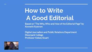 How to Write a Good Editorial