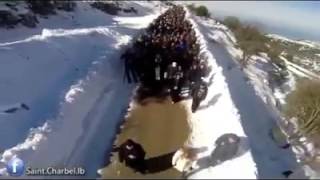 Video and music at St Maroun's Monastery in Annaya, Mount Lebanon