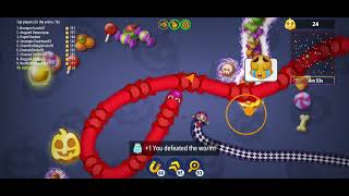 worm zone.io snake new update game's video #hallmark #gaming #sanke #videogame# red snake kill