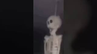 Skeleton on fan meme