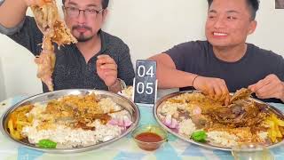 Whole Duck Roasted EATING CHALLENGE     Whole Duck Roasted Curry Eating Show    Duck Eating