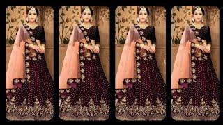 latest bridal lehenga design( 2020- 2021) / latest wedding lehenga designs / Maroon bridal lehenga