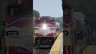 MBTA GP40MC-3 #1138 enters Braintree with a horn that scared someone #mbta #train #railroad