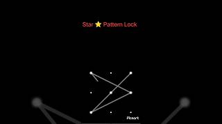 Star pattern lock 🔒|| #trendingshorts #youtubeshorts #shorts #screenlock