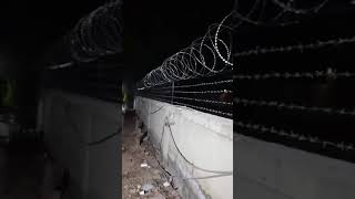 Iron Protection Wire on Boundary Wall