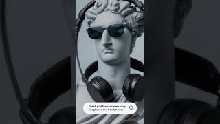 Asking AI to create a Greek god bro statue wearing sunglasses & headphones. #ai #art #short