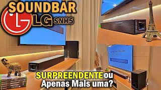 SOUNDBAR LG SNH5, Vale a pena?  TESTE E ANÁLISE COMPLETA, Tocando músicas, jogos e filmes. REVIEW.