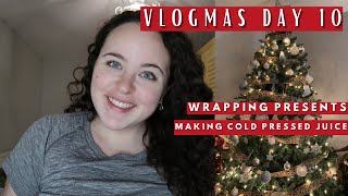 VLOGMAS DAY 10| making fresh juice, wrapping presents| LITERALLY LYDIA