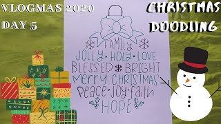 DIY Christmas tag | Christmas doodle | Ornaments Christmas doodling