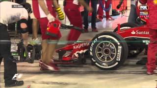 Bahrain2015 FP2 Vettel Crashes Into Perez